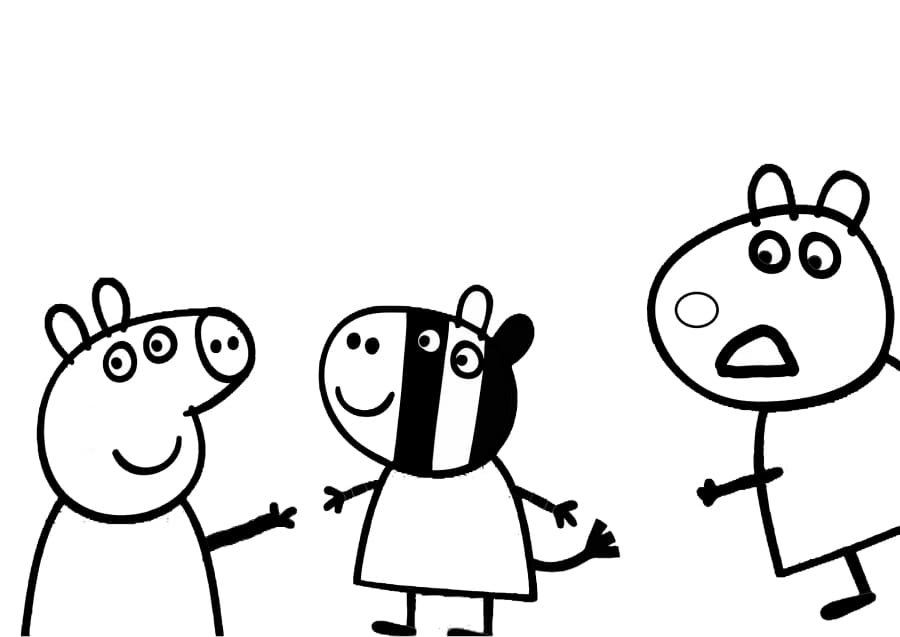 Acht Charaktere aus dem Zeichentrickfilm